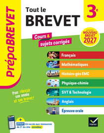 Prépabrevet : Tout le brevet - 3e - Cours & sujets corrigés (édition 2027)
