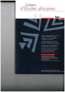 Cahier d'études africaines n 261 : varia