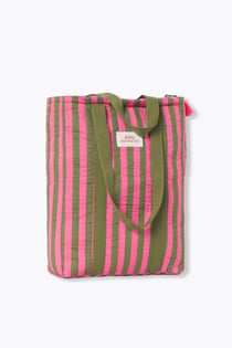 Kit prêt à coudre Promod Couture - Sac Sidonie - Rayures rose & kaki
