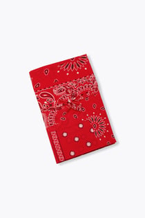 Coupon de tissu Promod couture - Voile coton imprimé bandana rouge