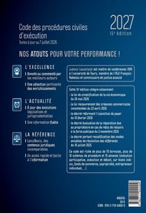 Code des procédures civiles d'exécution (édition 2027)