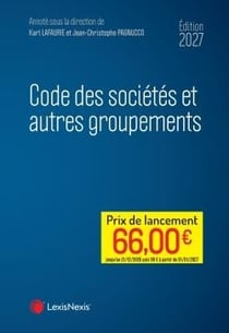 Code des sociétés et autres groupements (édition 2027)