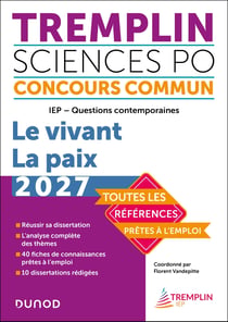 Tremplin Sciences Po : Concours IEP Questions contemporaines : Le vivant - Nouveau Thème (édition 2027)