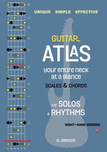 Guitar ATLAS - right hand version : Scales and chords all over you neck