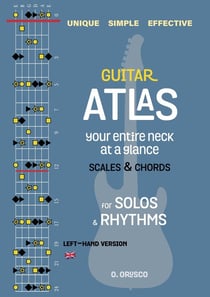 Guitar ATLAS - left hand version : Scales and chords all over your neck