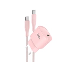 Pack de charge secteur 1 USB-C 30W & câble USB-C Power Delivery T'nB - rose