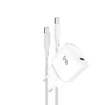 Pack de charge secteur 1 USB-C 30W & câble USB-C Power Delivery T'nB - blanc