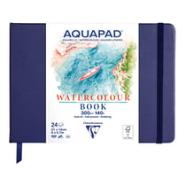 Carnet rembordé rigide Clairefontaine - 21 x 14 cm - Aquapad - 24 feuilles
