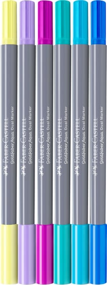 Lot de 6 marqueurs Faber Castell - Goldfaber Aqua - Seashells Symphony