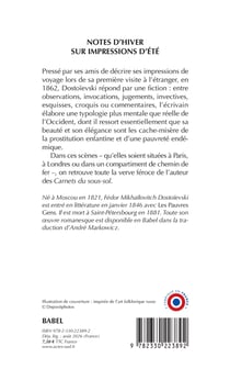 Notes d'hiver sur impressions d'été