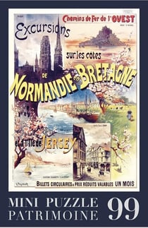Mini puzzle 99 - Affiche Normandie - Bretagne par Gustave Fraipont