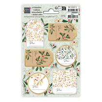 Lot de 6 étiquettes Editions Cely - Cadeaux sous le gui