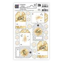 Lot de 6 étiquettes Editions Cely - Un noel en or