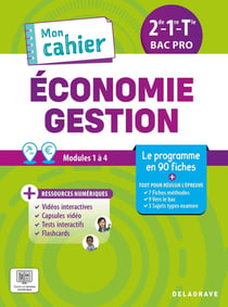 Mon cahier d'Économie-Gestion : 2de, 1re, Tle Bac Pro - Pochette élève (édition 2026)