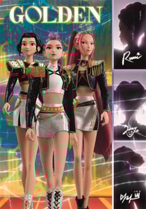 Puzzle 180 pièces Super - K-Pop Demon Hunters - Clementoni