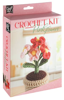 Kit de crochet Craft ID - Pot de fleurs rose