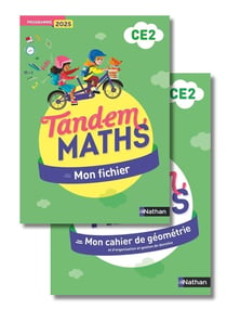 Tandem : Mathématiques - CE2 - Mon fichier + Mon cahier de géométrie