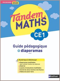 Tandem : Maths - CE1 - Guide pédagogique + Diaporamas (édition 2025)