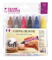 Lot de 6 crayons pour bougies