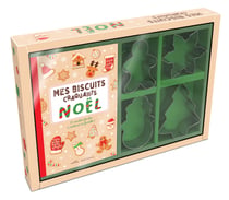 Coffret - Mes biscuits craquants Noël : avec 4 emporte-pièces et 15 recettes à réaliser en famille !
