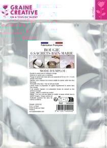 Lot de 6 sachets transparents bain-marie pour bougie Graine Créative