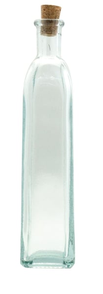 Bouteille Carrée Hauteur 17,5 cm