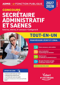 Concours Secrétaire administratif et SAENES 2027 - Tout-en-un : Externe et interne - Catégorie B