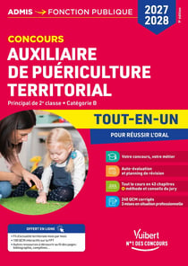 Concours Auxiliaire de puériculture territorial - Catégorie B - Tout-en-un : Concours 2027-2028