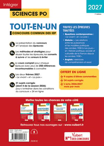 Intégrer Sciences Po : Sciences Po - Concours commun des IEP 2027 - Tout-en-un : Questions contemporaines - Histoire - Anglais