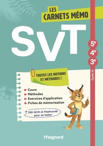 Les carnets mémo : SVT : Cycle 4 - Cahier élève (édition 2026)