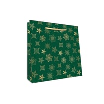 Sac cadeau Editions Cely - Noël étoiles vertes - Taille S