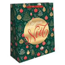 Sac cadeau Editions Cely - Boules de Noël - Taille XL