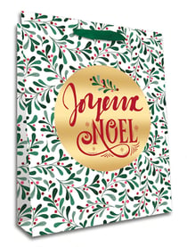 Sac cadeau Editions Cely - Joyeux Noël - Taille L