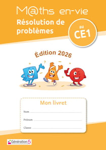 Maths en-vie - CE1 - Résolution de problèmes - Livret élève (édition 2026)