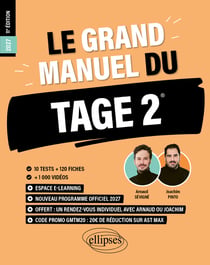 Le Grand Manuel du TAGE 2 : 10 tests blancs + 120 fiches de cours + 1200 vidéos
