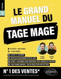 Le Grand Manuel du TAGE MAGE : 18 tests blancs + 200 fiches de cours + 2000 vidéo (édition 2027)