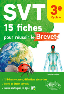 SVT :  3e, cycle 4 - 15 fiches pour réussir le Brevet