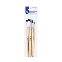 Lot de 5 pinceaux Monali - Gouache/aquarelle - Poils synthétiques