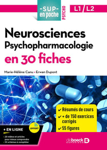 Sup en poche : Neurosciences. Psychopharmacologie en 27 fiches : Licences 1 et 2