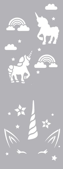 Pochoir Licorne - 15 x 40 cm