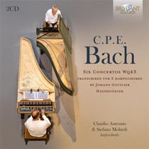 C.P.E. Bach : Six Concertos, Wq 43 (transcriptions pour 2 clavecins)