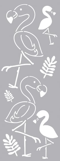 Pochoir Flamant rose - 15 x 40 cm