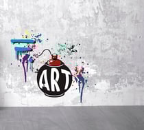 Pochoir 15*40 Street Art Bombe