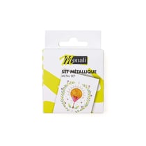 Aquarelle de poche métallique - 9 demi-godets - Monali