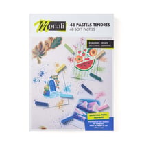 Coffret 48 pastels tendres avec accessoires - Monali