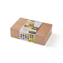 Coffret bois peinture aquarelle - 24 demi-godets - Monali