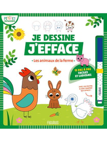 Je dessine j'efface : Les animaux de la ferme