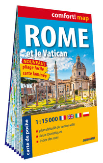 Rome et le Vatican 1/15.000 (carte poche format laminée - plan de ville)