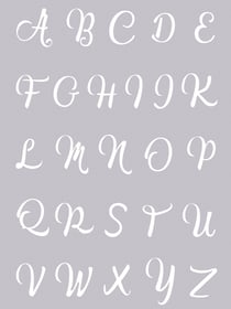 Pochoir pâte polymère - Alphabet - 11,7 x 25 cm