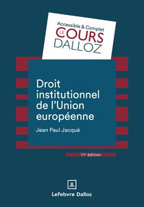 Droit institutionnel de l'Union européenne (11e édition)